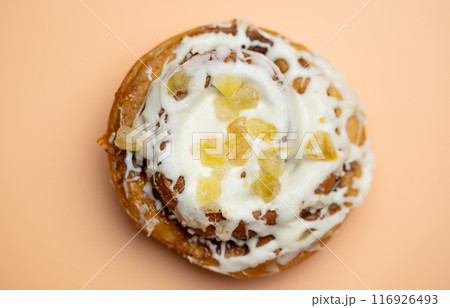 American Cinnabon roll with cinnamon 116926493