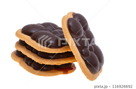 cookies with jam and chocolate cookies with jam and chocolate 116926692