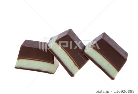 Chocolate candies with mint 116926889