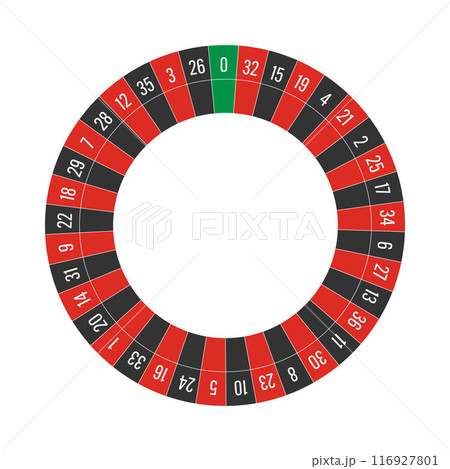 Traditional European Roulette Wheel with Single Zero Traditional European Roulette Wheel with Single Zero 116927801