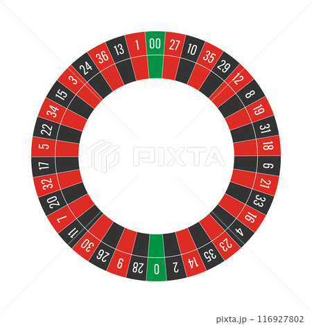 American Roulette Wheel with Double Zero Layout American Roulette Wheel with Double Zero Layout 116927802