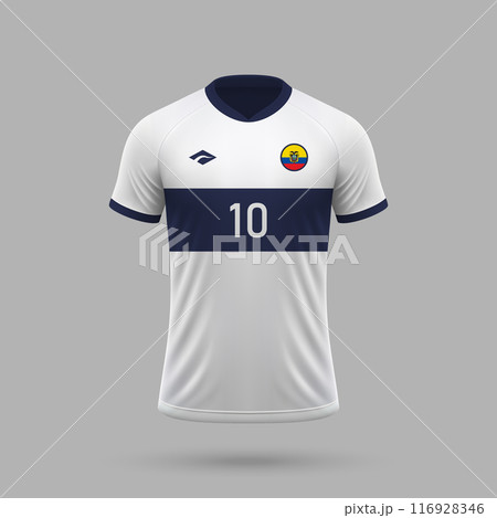 3d realistic soccer away jersey Ecuador national team 2024 116928346