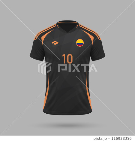 3d realistic soccer away jersey Colombia national team 2024 116928356