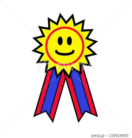 入賞リボンのイラスト スマイリー 入賞リボンのイラスト スマイリー 116928685