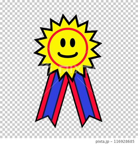 入賞リボンのイラスト スマイリー 入賞リボンのイラスト スマイリー 116928685