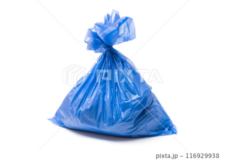 Garbage bag package isolated on white background 116929938