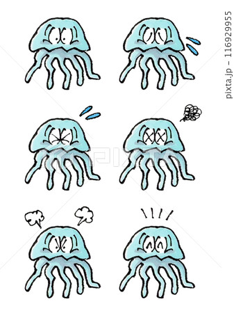 クラゲの表情セット 116929955
