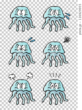 クラゲの表情セット 116929955