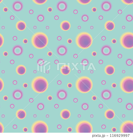 Seamless pattern y2k aura. Blurred heart, butterfly and stars with aura in trendy style y2k on green background. 116929997