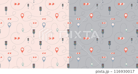 Kids seamless pattern with car, bus and road. Perfect for fabric , digital paper, cards. Kids seamless pattern with car, bus and road. Perfect for fabric , digital paper, cards. 116930017