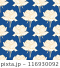 Floral Rose Hand Drawn Seamless Pattern Background 116930092