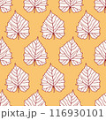 Botany Leaves Floral Hand Drawn Seamless Pattern 116930101