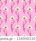 Wild Roses Spring Blossom Floral Seamless Pattern 116930110