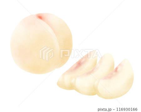 白桃(本白桃) 1個と3切れ 116930166