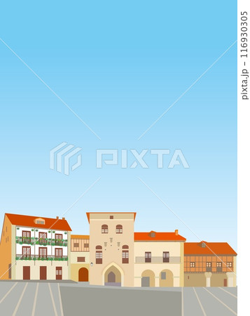サンティリャーナ・デル・マル santillana del mar マヨ―ル広場 スペイン 夏 サンティリャーナ・デル・マル santillana del mar マヨ―ル広場 スペイン 夏 116930305