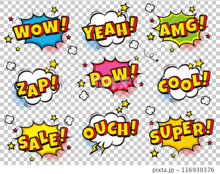 美式漫畫風格宣傳演講泡泡套裝 116930376