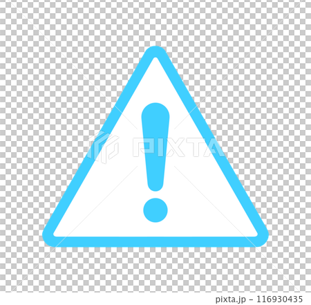 Simple light blue warning mark Simple light blue warning mark 116930435