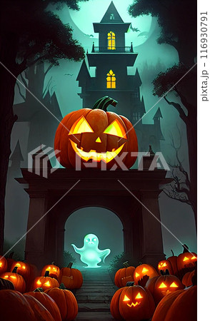 ハロウィーンを楽しむハロウィーン 116930791