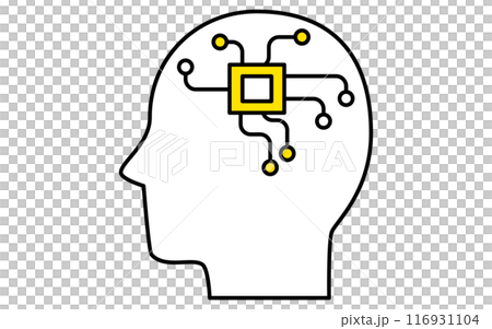 人體輪廓圖示、人工智慧/AI電路/晶片 116931104