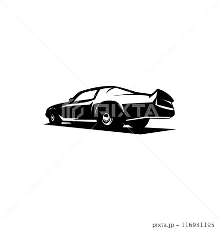 1977 Pontiac car logo isolated white background view from side. vector illustration available in eps 10. 1977 Pontiac car logo isolated white background view from side. vector illustration available in eps 10. 116931195