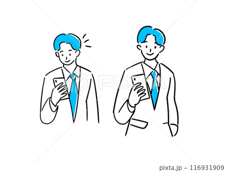 スマホを持った男性ビジネスマン 116931909