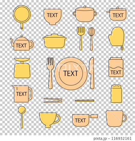 Copy space material for tableware illustration Copy space material for tableware illustration 116932161