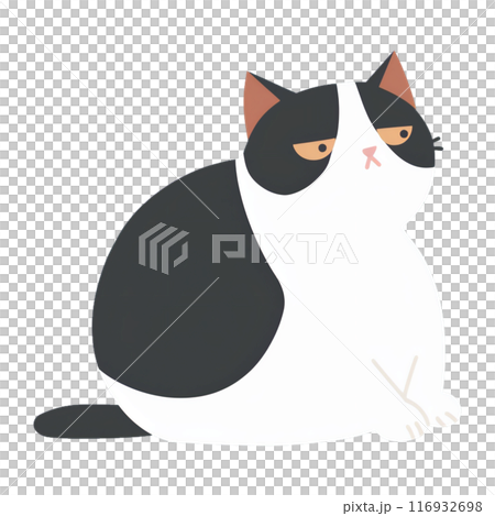 チェック柄 猫イラスト ベスト・ジレ 手描き柄違い猫セットのイラスト素材 [88127556] - PIXTA