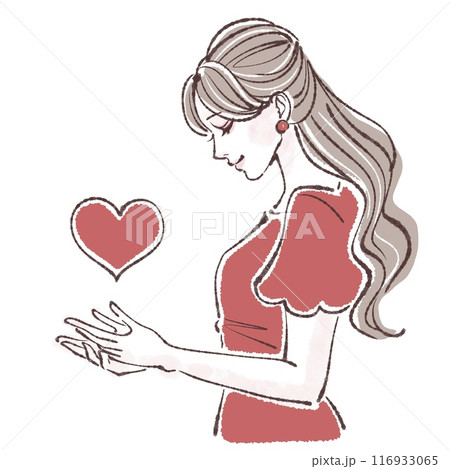 ハート/愛/平和/バレンタイン/性・女の子のイラスト素材 ハート/愛/平和/バレンタイン/性・女の子のイラスト素材 116933065