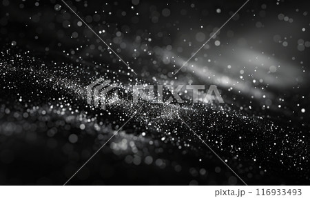 Illustrate a series of thin white lines over a black background, creating a subtle yet complex pattern, Generate Ai 116933493