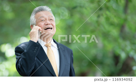 ビジネス　シニア　スマホ　通話 116934092