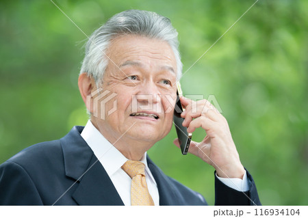 ビジネス　シニア　スマホ　通話 116934104