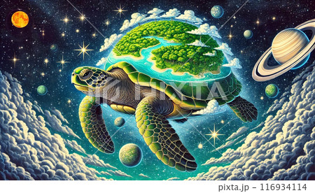 天動説風な亀 116934114