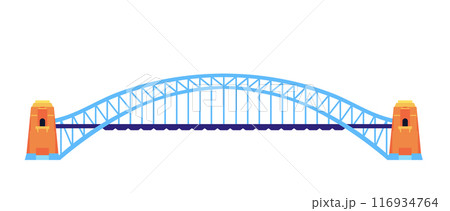 Sydney Harbor Bridge - modern flat design style single isolated image Sydney Harbor Bridge - modern flat design style single isolated image 116934764