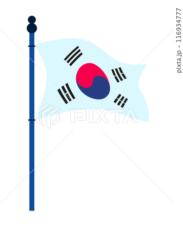 Korean flag - modern flat design style single isolated image Korean flag - modern flat design style single isolated image 116934777