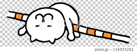 A cute white cat character with narrow eyes playing various sports A cute white cat character with narrow eyes playing various sports 116935282