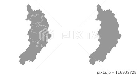 Khakassia map, administrative division of Russia. Vector illustration. Khakassia map, administrative division of Russia. Vector illustration. 116935729