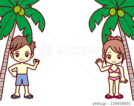 水着、ヤシの木F 水着、ヤシの木F 116938603