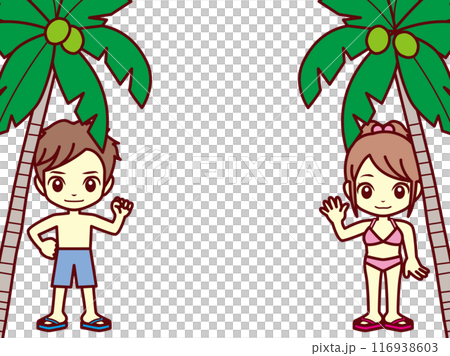 水着、ヤシの木F 水着、ヤシの木F 116938603