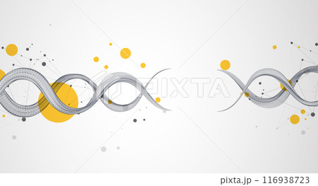 Abstract futuristic wireframe background for design works.Science template, wallpaper or banner with a DNA molecules. Hand drawn. Abstract futuristic wireframe background for design works.Science template, wallpaper or banner with a DNA molecules. Hand drawn. 116938723