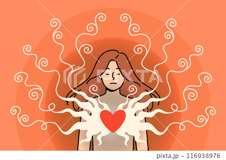 Toxic relationships cause stress in woman and pain in heart, due to problems with boyfriend Toxic relationships cause stress in woman and pain in heart, due to problems with boyfriend 116938976