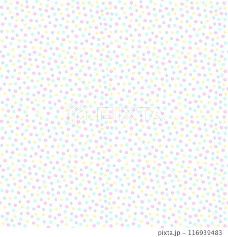 Watercolor pastel dots seamless pattern. Cute texture for fabric, textile, scrapbooking, wallpaper, wrapping paper, digital designs. 116939483