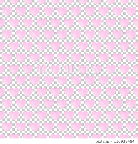 Watercolor pastel pink hearts seamless pattern. Hand drawn hearts background for digital paper, textile and fabric texture. Cute funny design. Pink hearts on white 116939484