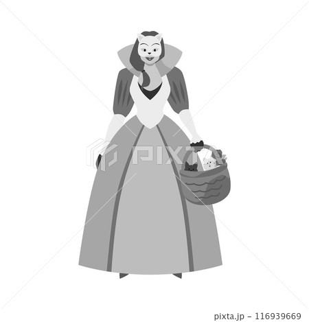 Carnival woman with cat mask vector illustration 116939669