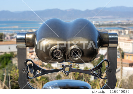 Coin-Operated Binoculars with City View Coin-Operated Binoculars with City View 116940083