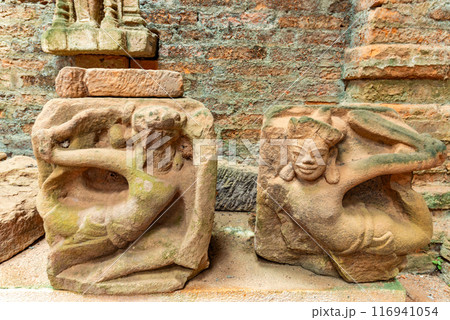 View of My Son Sanctuary among green woods in Quang Nam, Vietnam. 116941054