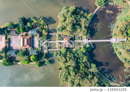 Minh Mang tomb near the Imperial City with the Purple Forbidden City within the Citadel in Hue, Vietnam. Minh Mang tomb near the Imperial City with the Purple Forbidden City within the Citadel in Hue, Vietnam. 116941205