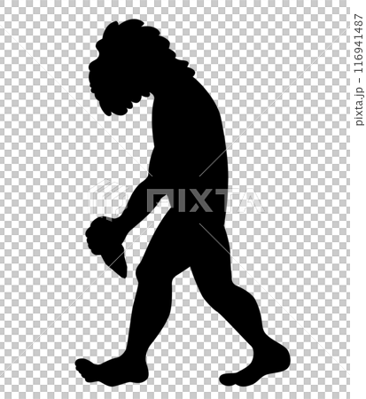 Walking ape man icon 116941487