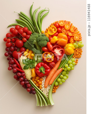 Heart Shaped Vegetable and Fruit Arrangement Heart Shaped Vegetable and Fruit Arrangement 116941488
