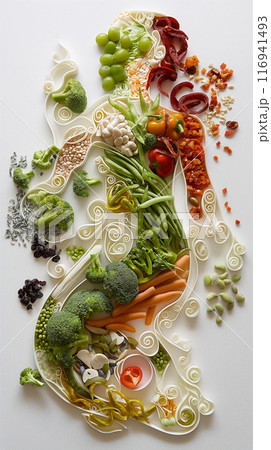 Elegant Vegetable Art Silhouette 116941493