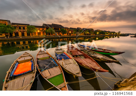 Hoi An ancient town riverfront in Quang Nam Province of Vietnam 116941568